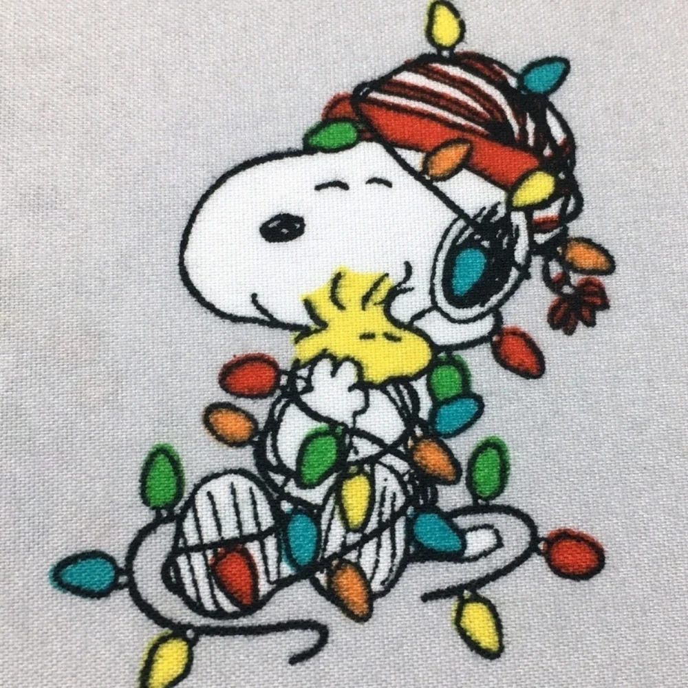 4pc Peanuts Snoopy & Woodstock Christmas Queen Bed Snowflake Sheet Set Decor NEW
